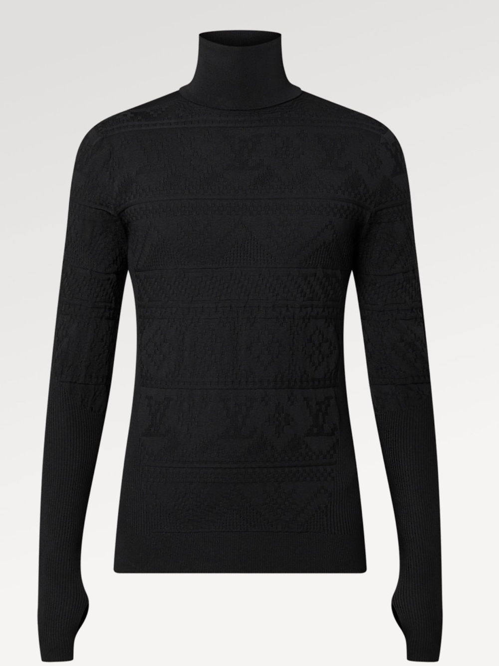 Louis Vuitton Black Knit Turtleneck Sweater